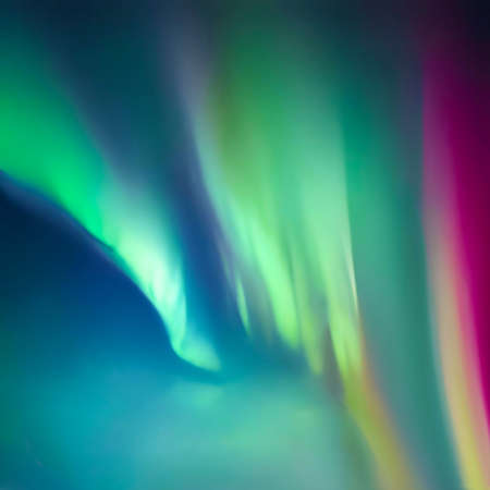 Mysterious northern polar lights phenomenon illustrationの写真素材