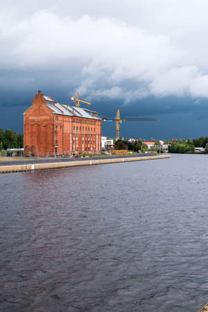 Old mill in the old port Oulu Suomiのeditorial素材
