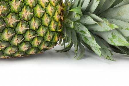 Closeup of a lying pineappleの写真素材