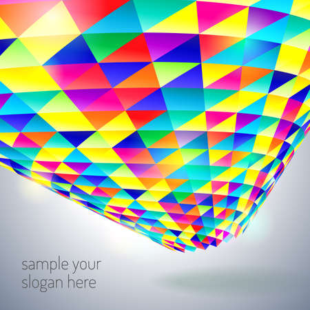 Colorful triangle geometric shape, graphic, vector. Retro triangle backgroundのイラスト素材