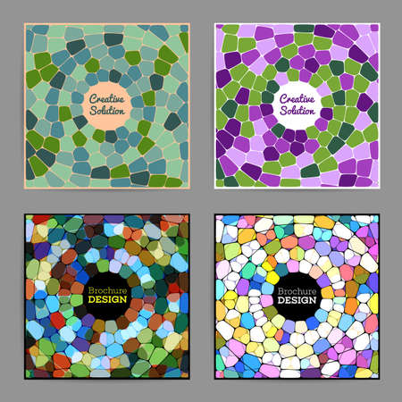 Abstract circular voronoi texture. Abstract vitrage. Annual report brochure design template vector. Leaflet cover presentation abstract geometric background. Posters, flyers and banner designs. eps 10のイラスト素材