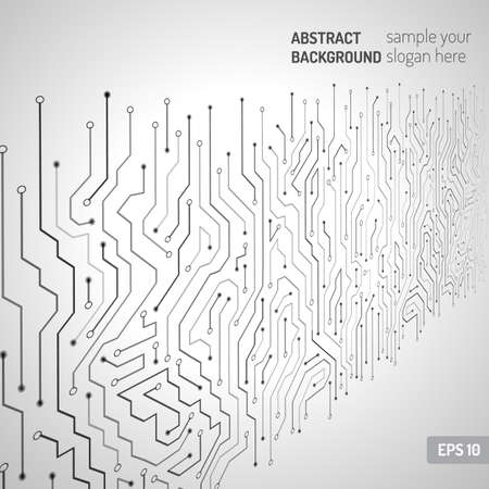 Technological vector background with a circuit board texture. Digital wall technologies abstract backgroundのイラスト素材