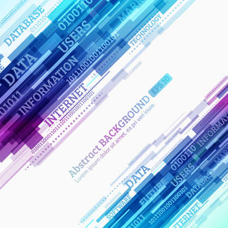 Abstract retro technology lines. Stream of information. Data and information transfer. Stock vector. eps 10のイラスト素材