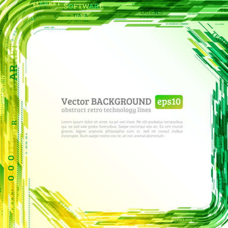 Abstract retro technology lines. Information transfer. Stream of information. Data transfer. Stock vector. eps 10のイラスト素材