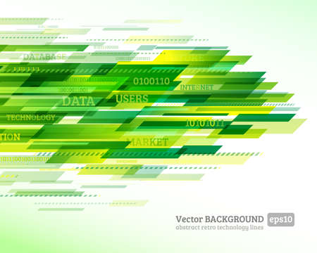 Abstract retro technology lines. Stream of information. Data and information transfer. Stock vector. eps 10のイラスト素材
