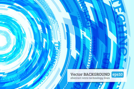 Abstract retro technology circles. Information transfer. Stream of information. Data transfer. Stock vector. eps 10のイラスト素材