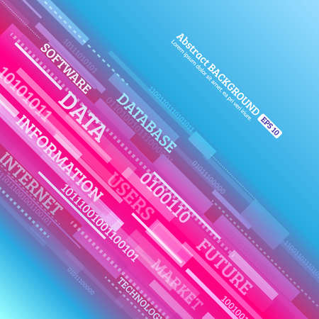 Abstract retro technology lines. Stream of information. Data and information transfer. Stock vector. eps 10のイラスト素材