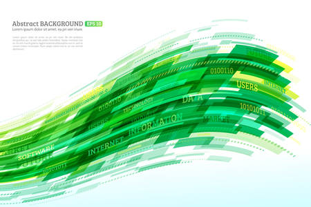 Abstract retro technology lines. Information transfer. Stream of information. Data transfer. Stock vector. eps 10のイラスト素材