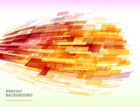 Abstract retro technology lines. Information transfer. Stream of information. Data transfer. Stock vector. eps 10のイラスト素材