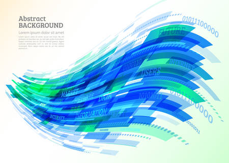 Abstract retro technology lines. Information transfer. Stream of information. Data transfer. Stock vector. eps 10のイラスト素材