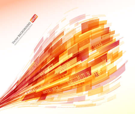 Abstract retro technology lines. Information transfer. Stream of information. Data transfer. Stock vector. eps 10のイラスト素材