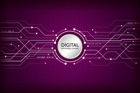 Hi-tech computer digital technology. Abstract technology communication concept. 
Background with various technological elements. Vector eps10のイラスト素材