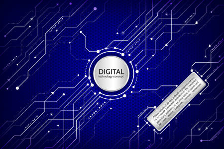 Hi-tech computer digital technology. Abstract technology communication concept. 
Background with various technological elements. Vector eps10のイラスト素材