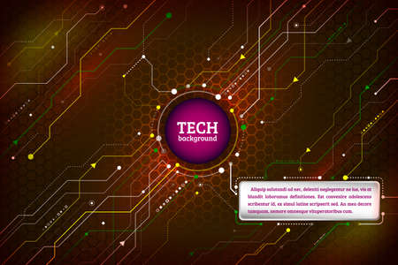 Hi-tech computer digital technology. Abstract technology communication concept. 
Background with various technological elements. Vector eps10のイラスト素材