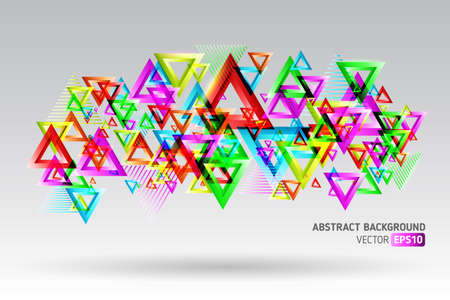Abstract template background with triangle shapes. Modern geometric shapes background. Compositions of colored triangles. Vector illustration. eps10のイラスト素材
