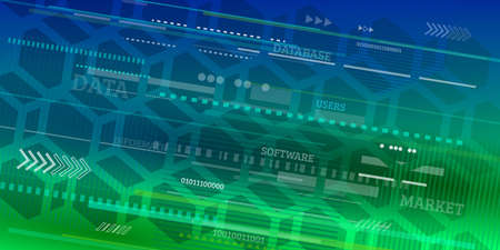 Digital technology concept. Abstract tech background with geometric shapes. High computer futuristic background. Vector illustration eps 10.のイラスト素材