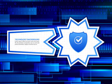Cyber security and information or network protection. Future technology backgroundのイラスト素材