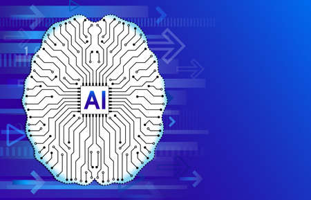 Artificial intelligence, virtual emulation, science technology. Neural network. Digital brain...