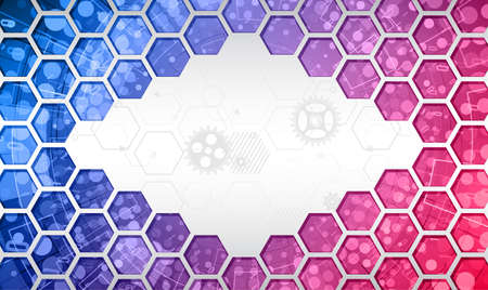 Cybernetic circuit board vector illustration. Futuristic composition for your text. Abstract...