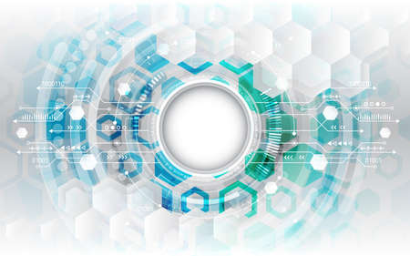 Circuit board vector illustration. Abstract futuristic technological background with various...