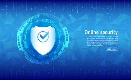 Cyber security and data privacy protection vector illustration. Internet security online concept. Global network mechanism protection. Information privacy.のイラスト素材