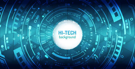 Abstract technology background. Futuristic digital innovation background. Hi-tech communication concept.のイラスト素材