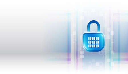 Virus attack concept. Padlock icon and internet technology antivirus secure. Cyber security internet...