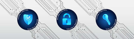 Data protection, privacy, and internet security concept. Cybersecurity for business and internet...