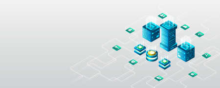 Hi-tech computer concept. Futuristic illustration of colorful light rays. Technology stripe glowing...