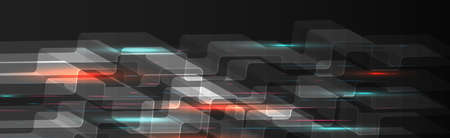 Hi-tech computer concept. Futuristic illustration of colorful light rays. Technology stripe glowing...
