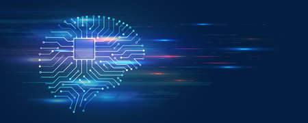 Artificial intelligence business concept. Technology and engineering web background. Future internet...