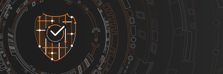 Template for hi-tech banner or presentation. Abstract modern digital data. Vector futuristic circuit board. Computer, internet connection.のイラスト素材