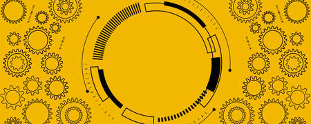 Abstract technology background. Futuristic digital innovation background. Wide Hi-tech communication...