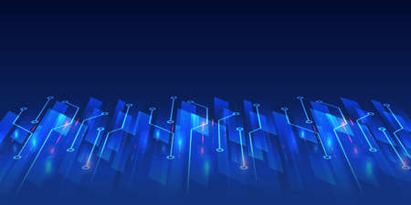 Information analytics concept. Abstract stream information with waves array and binary code. Filtering machine algorithms. Sorting data. Vector technology background. Big data visualization.のイラスト素材