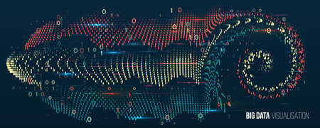 Wide Hi tech futuristic technology background. Abstract Engineering, Communication, Sci fi concept. Vector design with hexagons.のイラスト素材