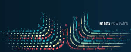 Connection structure. Data array visual concept for website. Big data connection complex. Big data...