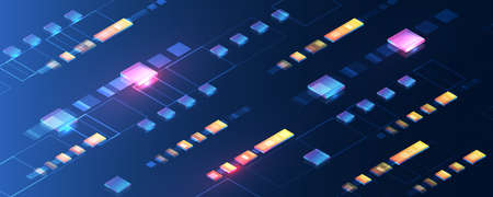 Abstract modern digital data. Vector futuristic circuit board. Computer, internet connection....