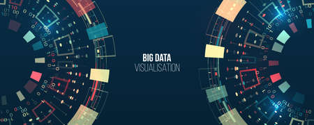 Abstract modern digital data. Vector futuristic circuit board. Computer, internet connection. Template for hi-tech banner or presentation.のイラスト素材