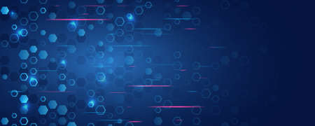 Cyber security internet and networking concept. Abstract futuristic background divided into two...