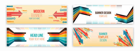 Abstract web design banner. Modern graphic template for websites. High tech futuristic technology background.のイラスト素材