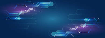 The global wireless standard concept. Hi-tech communication illustration on a blue background. 5G high-speed information transmission technology.のイラスト素材