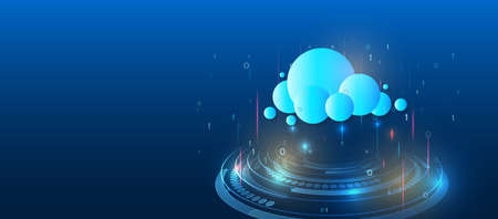 Data protection, privacy, and internet security concept. Hi-tech background. Cyber security for...