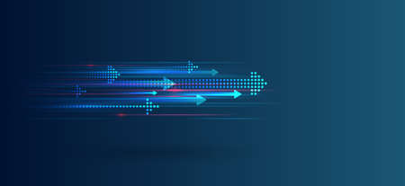 Abstract data visualization on a gray-white background. Sorting transformation of information. Multicolored rings and binary codeのイラスト素材
