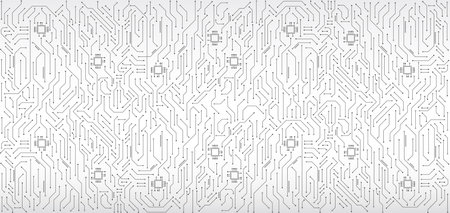 Hi-tech communication design. Electronic vector illustration. Abstract modern digital science technology futuristic circuit board. Cyber connection on the white background.のイラスト素材