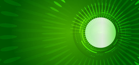 5G high-speed information transmission technology. The global wireless standard concept. Hi-tech communication illustration on a green background.のイラスト素材