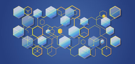 Hi-tech digital technology and engineering concept. Digital template with polygons for medical and...