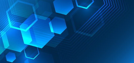 Hi-tech digital technology and engineering concept. Digital template with polygons for medical and...