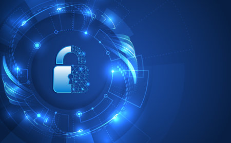 Vector illustration of data security services. Data protection, privacy, and internet security...