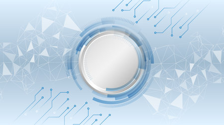 Cyber connection on the white background. Hi-tech communication design. Electronic vector illustration. Abstract modern digital science technology futuristic circuit board.のイラスト素材