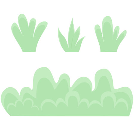 Green bushes. Cartoon forest and park shrubberyのイラスト素材